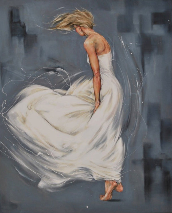 girl in a white dress